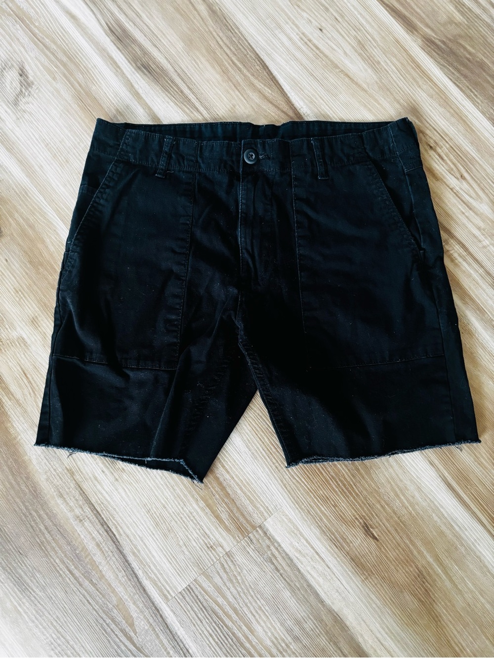 No Boundaries Black Men’s Casual Cutoff Shorts